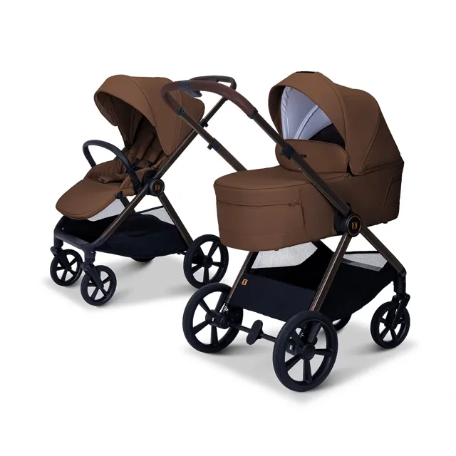MOON STYLO Kombi-Kinderwagen in Cognac