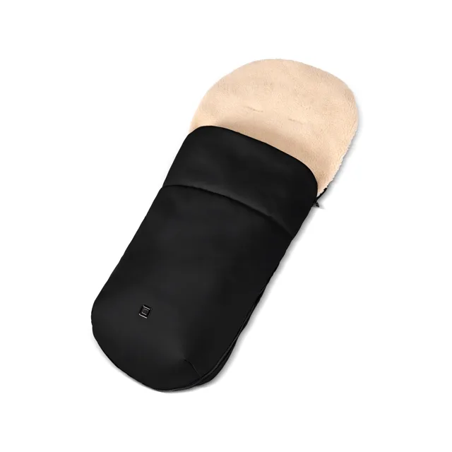 MOON PREMIUM Fußsack in Onyx mit Teddyfell